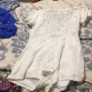 White lace romper